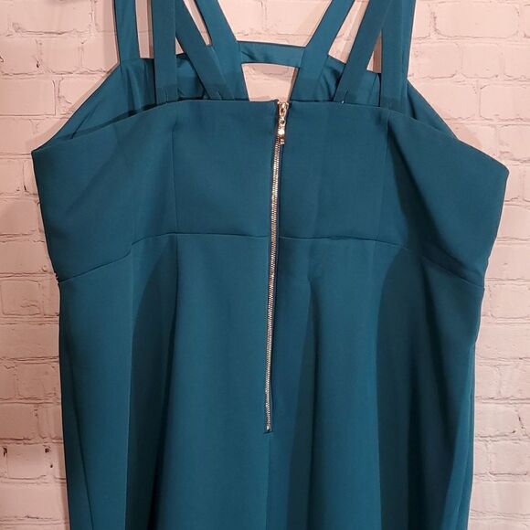 Lane Bryant teal strappy sheath dress size 26 - Picture 9 of 12